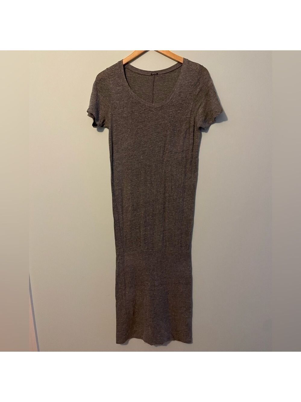 Monrow Revolve T Shirt Dress Grey Small